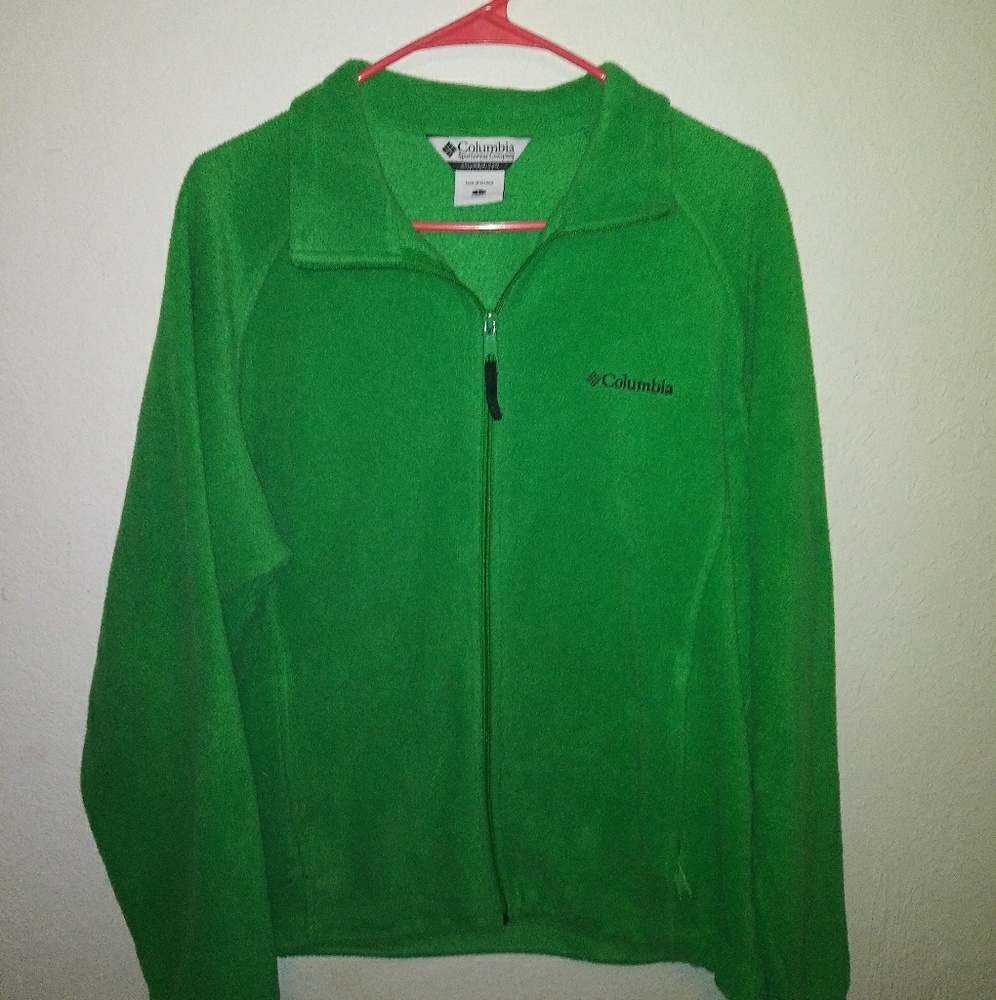 Women's Columbia Green Fleece Zip-up Jacket